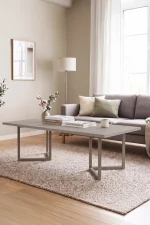 Blom Orta Sehpa Kayın Ahşap Ayaklı 120x60cm Kumsal BL3-CO