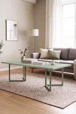 Blom Orta Sehpa Kayın Ahşap Ayaklı 120x60cm Ihlamur Yeşili BL3-Y