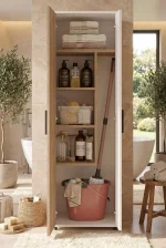 Daisy Çok Amaçlı Dolap Vileda Banyo Dolabı Keçe-beyaz DY1-WK