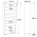 Oasis Metal Ayaklı 9 Raflı Büyük Ayakkabılık Çok Amaçlı Dolap 27 Çift Ayakkabı Sepet-Beyaz OS2-SW