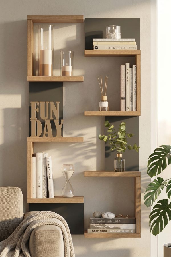 Shelf 22 Duvar Rafı Sepet-Antrasit WL22-SA