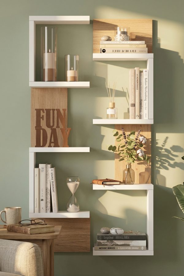 Shelf 22 Duvar Rafı Sepet-Beyaz WL22-SW