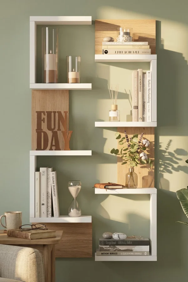Shelf 22 Duvar Rafı Sepet-Beyaz WL22-SW