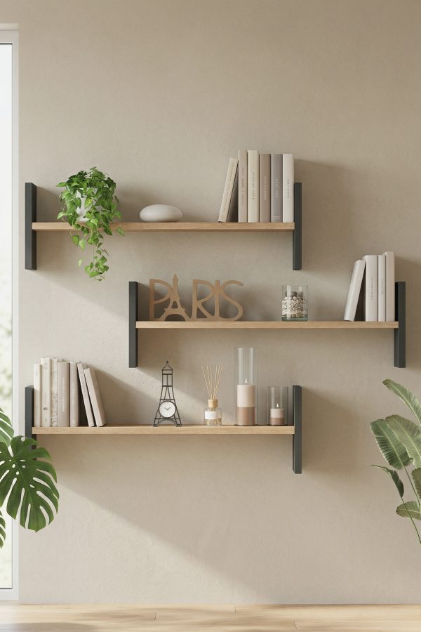 Shelf 23 Duvar Rafı Sepet-Antrasit WL23-SA
