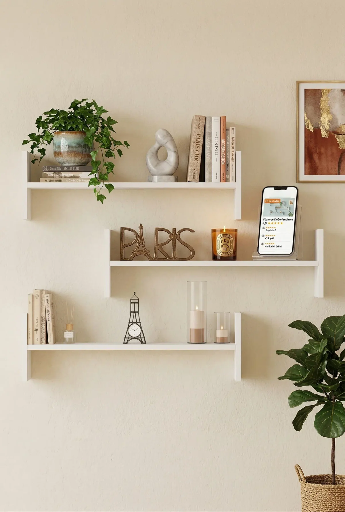 Shelf 23 Duvar Rafı Beyaz WL23-W