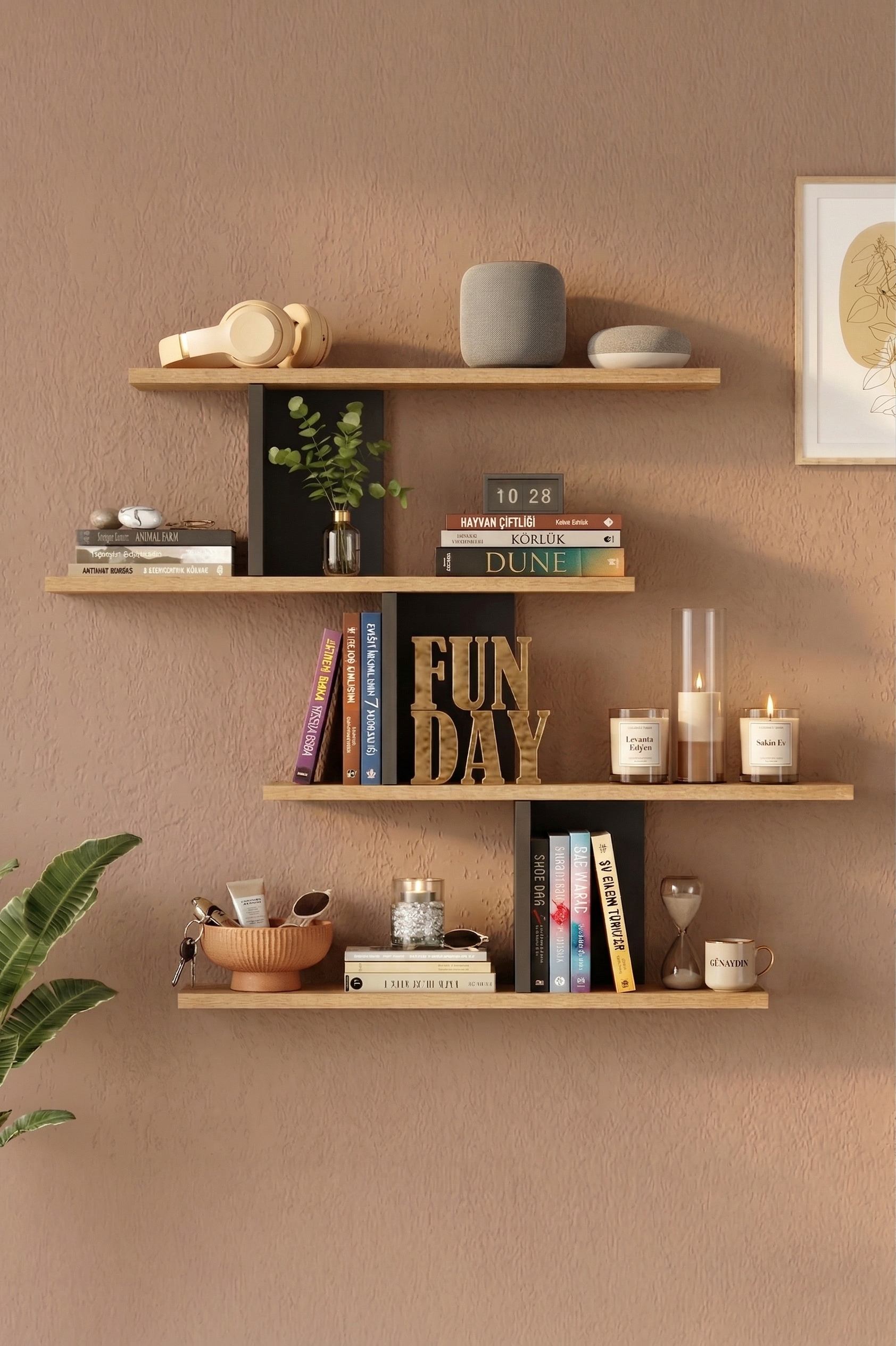WL24-SA-1X Shelf 24 Duvar Rafı Sepet-Antrasit WL24-SA