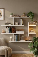 Shelf 25 Duvar Rafı Sepet-Beyaz WL25-SW