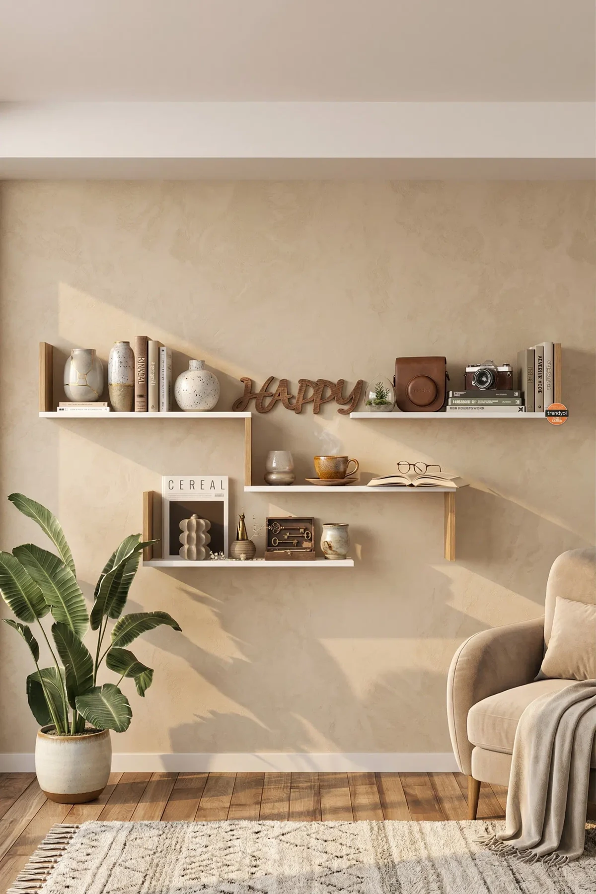 Shelf 28 Duvar Rafı Sepet-Beyaz WL28-SW