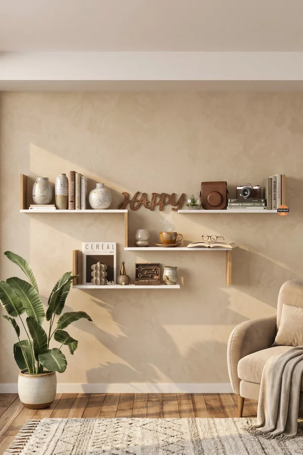 Shelf 28 Duvar Rafı Sepet-Beyaz WL28-SW