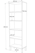 Yoda 6 Kapaklı Raflı Portmanto Vestiyer Ayakkabılık Takımı Ahşap Ayaklı 184cm YD11-SW