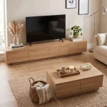 Yoda 200cm Tv Ünitesi Orta Sehpa 2'Li Set Sepet YD26-S