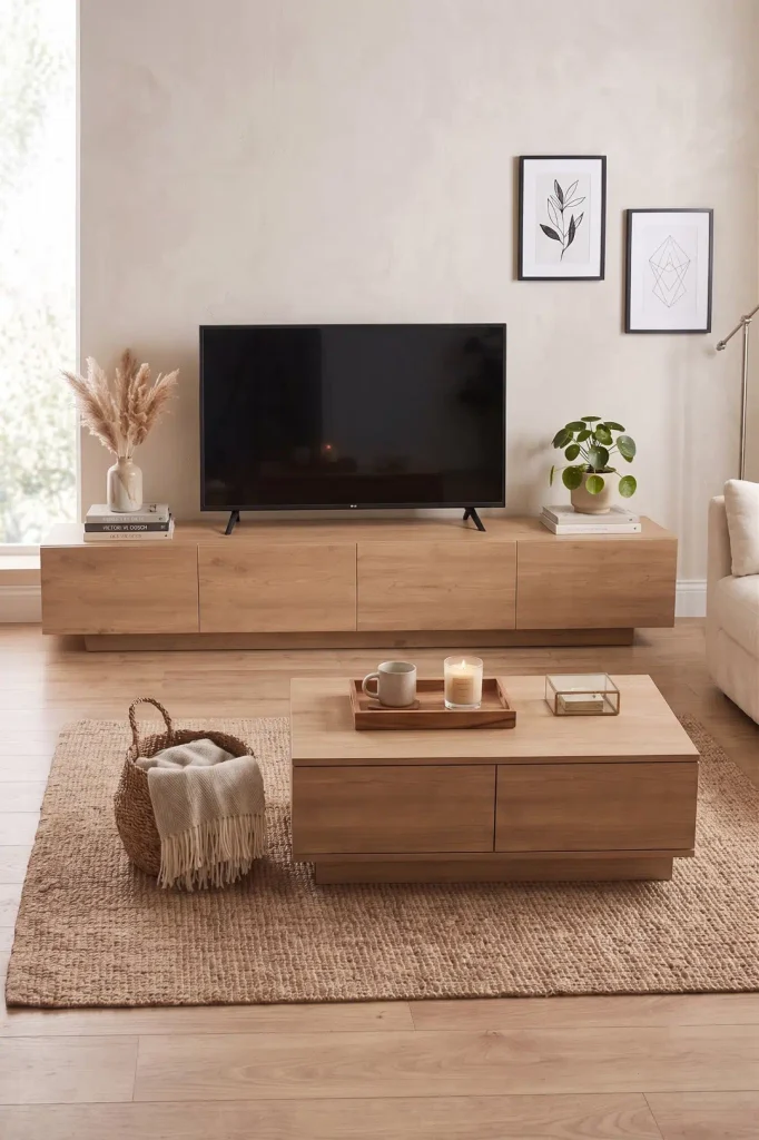Yoda 200cm Tv Ünitesi Orta Sehpa 2'Li Set Sepet YD26-S