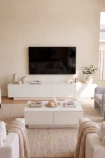 Yoda 200cm Tv Ünitesi Orta Sehpa 2'Li Set Beyaz YD26-W